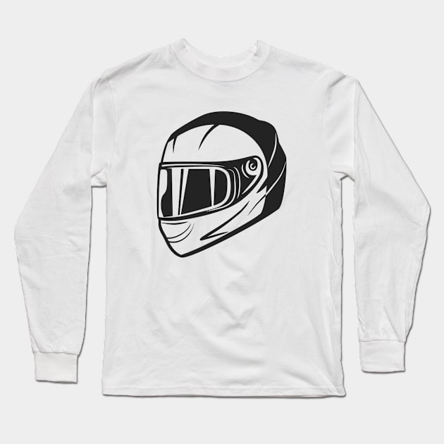 Motorcycle Helmet Long Sleeve T-Shirt by EarlAdrian